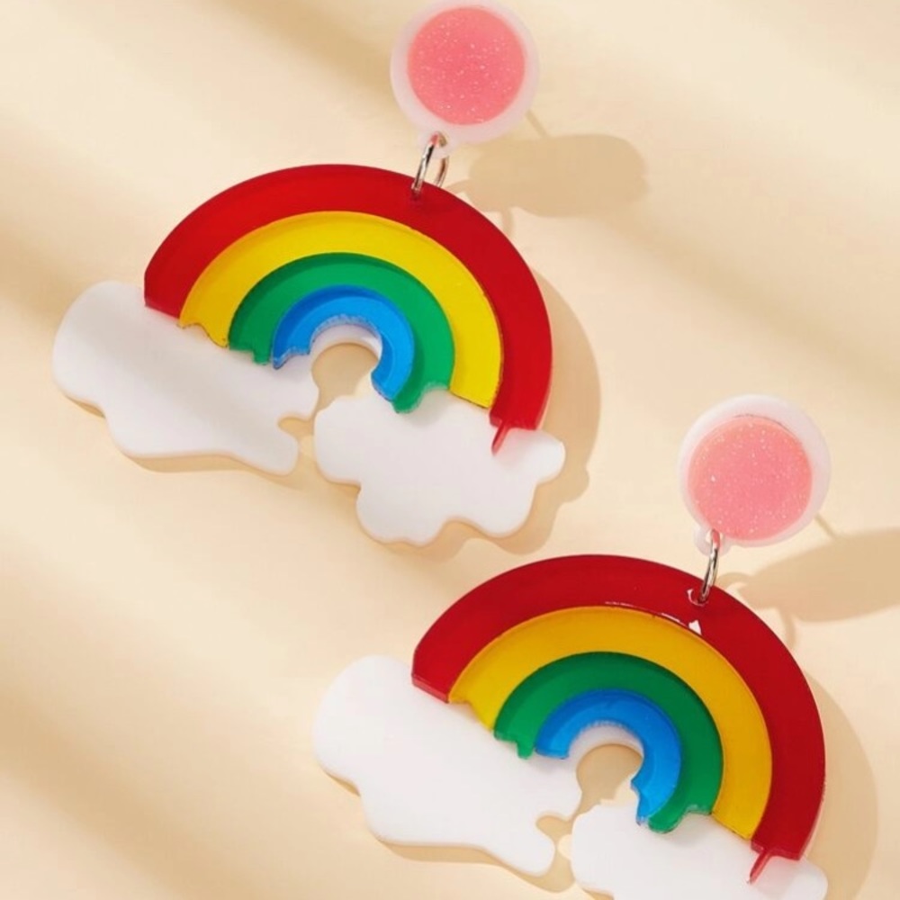 🌈 Rainbow cloud earrings ☁️ - Picture 5 of 5